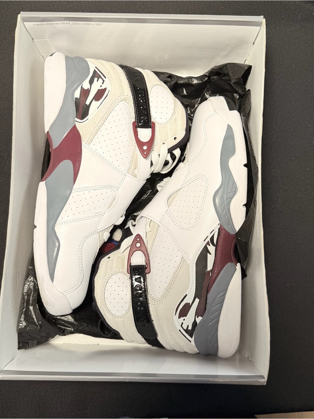 Jordan Women’s Athletic Shoes White Gray Maroon